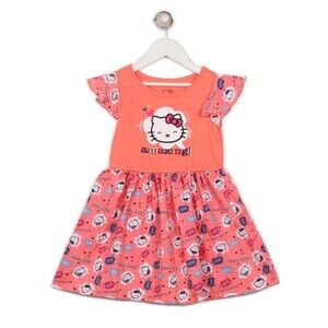 Hello Kitty | Girls Midi/Knee Length Fun Casual Dress, Size 6X